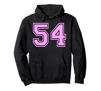 54 Número Cincuenta y Cuatro Deportes Varsity College Girl Matching Sudadera con Capucha