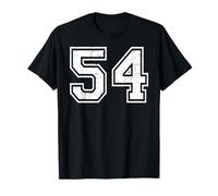 54 Número Cincuenta y Cuatro Equipos Deportes Grunge Varsity Matching Camiseta