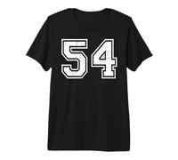 54 Número Cincuenta y Cuatro Equipos Deportes Grunge Varsity Matching Camiseta Premium