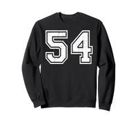 54 Número Cincuenta y Cuatro Equipos Deportes Grunge Varsity Matching Sudadera