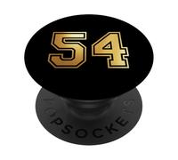 54 Número Cincuenta y Cuatro Equipos Deportivos gráfico Varsity Matching PopSockets PopGrip Adhesivo