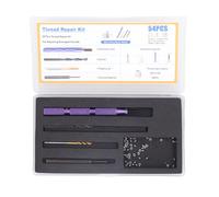 54 PCS M2 X 0.4 304 Kit de reparación de rosca de acero inoxidable, insertos roscados con herramienta de instalación para roscas tiradas reparación de metales suaves aluminio