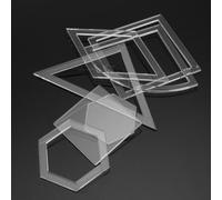 54 piezas de plantillas de retazos de costura de acrílico, juego de reglas, plantillas de edredón mixtas hechas a mano, colcha de retazos, plantilla acrílica transparente, herramienta de bricolaje