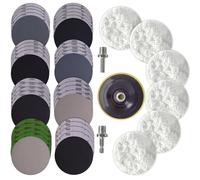54 unidades de papel de lija para amoladora angular, accesorio de pulido, disco de pulido de 125 mm, almohadilla de pulido con velcro, esponja de pulido para destornillador inalámbrico, taladro, juego