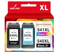 540 XL 541 XL Cartuchos de Tinta PG-540XL CL-541XL, Compatible con Tinta Canon 540 541XL, para Pixma TS5150 TS5151 MG3650S MG3650 MG3600 MG3150 MG3250 MX475 (Negro y Color)