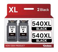 540 XL PG-540XL Negros Cartucho de Tinta Compatible para Canon 540 PG540XL PG 540XL PG 540 XL Negro para Canon Pixma MG3650 MG3650S MG3600 MG3550 MG2250 MG4250 TS5150 TS5151 MX455 (Negros 2 Pack)