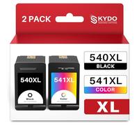 540XL 541XL Cartuchos de Tinta PG-540XL CL-541XL Compatible para Tinta Canon 540 541 XL para Canon MG3650 MG3650S MG3600 MG3550 MG2250 MG4250 TS5150 TS5151 MX455 (1 Negro, 1 Tricolor)