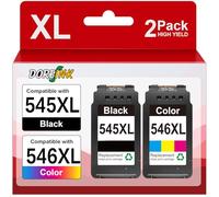 545 XL 546 XL Cartuchos de Tinta Compatible Cartucho Tinta para Replacement Canon 545 y 546 XL PG-545XL CL-546XL para Canon Pixma TS3150 TS3151 MG2550S MG2550 MG2950 TR4550 TR4551 MX495 (Negra Color)