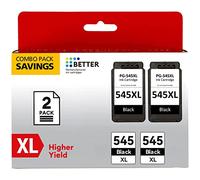 545 XL Cartuchos de Tinta Compatibles para Canon PG-545XL Negro - [Pack de 2 Unidades] - Alta Capacidad XL - Compatibles con Canon PIXMA TS3150, TS3350, TS3450, MG2550, MG2950