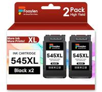 545XL Cartuchos PG-545 Negro Compatible con Tinta Canon 545 XL para Pixma TS3350 TS3355 TS3150 TS3400 TS3450 TR4650 TR4651 TR4550 TR4551 MG2550s MG2950 (2 Negro)