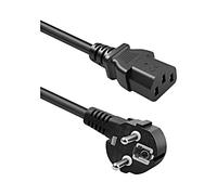 54619 Cable 3G1mm2 PVC 1,8m con conexión a tierra negro 230V Cable: Cu QOLTEC