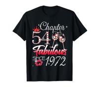 54th Birthday Queen Chapter 54 Fabulous Since 1972 Women Camiseta