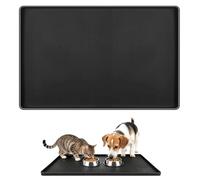 55,5 x 35,5 x 1,5 cm Alfombra Comedero Perro,Tappetino per Ciotole Gatto,Silicona Alfombrillas de Silicona para Mascotas,Tapete de Comida para Perros para Comederos y Bebederos para Gatos y Perros