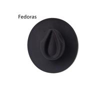 (55-58cm-1)Gorras Sombrero Fedoras 9.5cm Sombrero de Ala Ancha Sombrero de Invierno para Mujer Sombrero