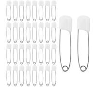 55 agujas para pañales, 5,5 cm, agujas de seguridad grandes, para pañales, con cierre, imperdibles de seguridad, cadena blanca, imperdibles, para ropa, manualidades, costura