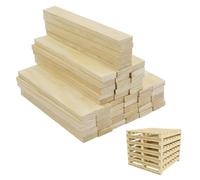 55 bloques de madera para manualidades, 160 x 22 x 8 mm, para manualidades, bloques de madera, para manualidades, para proyectos de bricolaje y decoración