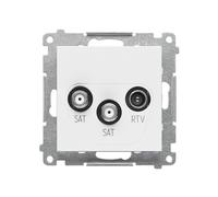 55 MÓDULO BLANCO MATE ENCHUFE 2XSAT-RTV 2X 5 MHZ÷2,4