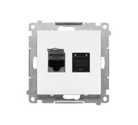 Enchufe doble ordenador RJ45 categoría Simon 55 T62.01/111