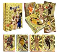 55 pcs Tarjetas de Baloncesto,Tarjeta Estrella de Baloncesto, Juego de Cartas de Baloncesto Son Adecuadas para Fanáticos del Baloncesto, Niños, Adolescentes Adultos, Colección Tarjetas Baloncesto