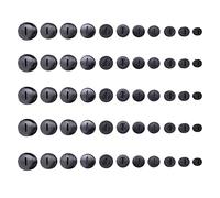 55 piezas de cubierta de cepillo de carbono negro con conector ranurado, diámetro múltiple de 9,8 mm a 21,8 mm, piezas de repuesto para amoladora de martillo, herramienta eléctrica eléctrica