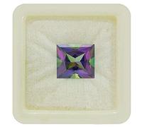 55 quilates, Cuarzo místico natural de piedra preciosa suelta, forma cuadrada, signo astrológico del zodiaco Leo, Singh Rashi, Upratan, piedra natal de abril, joyería, 9 quilates