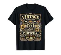 55 Year Old Made in 1971 Retro Floral 55th Birthday Women Camiseta