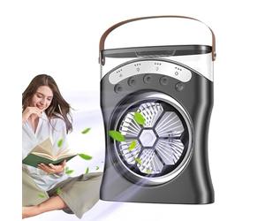 550 ml Water Tank Quiet Portable Cooling Fan - Desktop Misting Fan - 180° Rotación 3-Speed Adjustable Airflow Mist Spray, Personal Evaporative Cooler For Home Office Bedroom Study Dorm Room