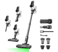 550W/50Min/50KPA Aspiradora sin Cable F02 Lite, Escoba Aspirador sin Cable | Aspirador sin Cable con Filtración de 8 Capas, Aspirador Vertical per Pavimenti/Tappeti/Peli, Aspiradora, Negro Y Blanco