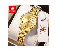 (5563 Damas Oro) OLEVS 5563 Reloj de Cuarzo de Lujo de Primeras Marcas para Hombres y Mujeres Reloj