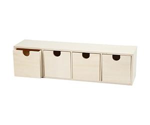 55766 Create Craft - Caja con 4 cajones (madera contrachapada), 1 unidad