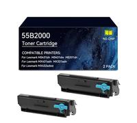 55B2000 Cartucho de tóner para Lexmark, sin Chip, Rendimiento 3000 páginas | Reemplazo for cartucho de tóner para Lexmark 55B2000 for MS431dn MS431dw MX431adn MX432adwe MS331dn MX331adn(2 pack)