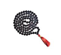 55Carat 5 Mukhi Black Rudraksha Jaap Mala con Certificado de Laboratorio (10 mm) 108 Cuentas Pooja, astrología, protección, meditación y Bienestar Espiritual para Hombres, Mujeres,