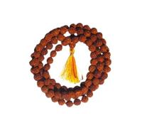 55Carat 5 Mukhi Original Rudraksha Jaap Mala con Certificado de Laboratorio (10 mm) 108 Cuentas Pooja, astrología, protección, meditación y Bienestar Espiritual para Hombres, Mujeres,