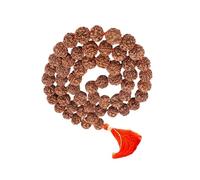 55Carat 5 Mukhi Rudraksha Jaap Mala con Certificado de Laboratorio (20 mm) 54 + 1 Cuentas Pooja, astrología, protección, meditación y Bienestar Espiritual para Hombres, Mujeres,
