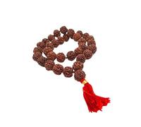 55Carat 5 Mukhi Rudraksha Jaap Mala Original con Certificado de Laboratorio (20 mm) 32 + 1 Cuentas Pooja, astrología, meditación y Bienestar Espiritual para Hombres, Mujeres,