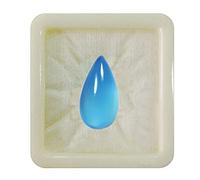 55Carat Cabujón de piedra preciosa suelta de carnailán azul claro natural de en forma de pera, signo astrológico del zodíaco Cáncer, joyería artesanal de 9 quilates