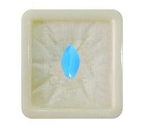 55Carat Cabujón de piedra preciosa suelta de carnailán azul natural de con forma de marquesa, signo del zodíaco Cáncer, joyería artesanal de 3 quilates.