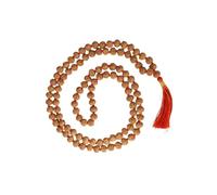 55Carat Mala de Rudraksha Original de 10 mukhi/Diez Caras (10 mm), 108+1 Cuentas para meditación, vitalidad y motivación para Hombres y Mujeres.