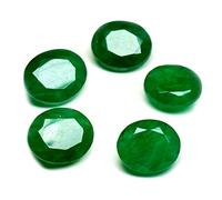 55Carat Marca 11 x 9 - 18 x 13 mm lote de piedra esmeralda real, forma ovalada, piedra preciosa verde facetada suelta piedra natal de mayo, Piedra, Esmeralda natural