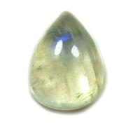 55Carat Marca de 12 x 8 a 20 x 15 mm, piedra lunar arcoíris real, piedra de luna suelta, multicolor, piedra cabujón de pera, Piedra, Piedra lunar arcoíris natural