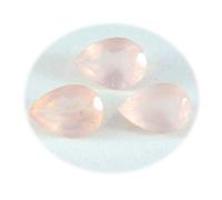 55Carat Piedra preciosa natural suelta en forma de pera de 4 x 6, 5 x 7, 5 x 8, 6 x 9, 7 x 10, 8 x 12, 10 x 14 mm, lote de 5 piezas para hacer joyas, 8X12 mm, Piedra, Cuarzo rosa natural