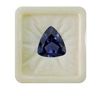 55Carat Piedra preciosa suelta de iolita natural de, forma de trillón, facetada, para la curación de chakras, piedra de nacimiento de diciembre,fabricación de joyas, 4 quilates