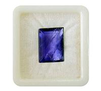 55Carat Piedra preciosa suelta de iolita natural de, forma rectangular, facetada, para la curación de chakras, piedra natal de diciembre, signo del zodíaco Libra arte y manualidades, 10 quilates