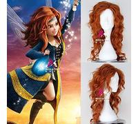 55Cm/21.5" Tinker Bell And The Pirate Fairy Zarina Cosplay Wig Women Long Orange Long Wavy Hair Wig Costumes