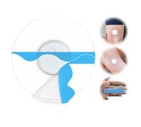 55pcs parches sensor freestyle libre 3, A prueba de sudor/Protección total//Hipoalergénico Transparente/Impermeable/14 días de adherencia（Raya de cesta）