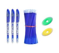 55PCS Recambios Bolígrafo Borrable 0.5mm, Repuesto Borrables, Incluye 3 Bolígrafos y 2 Borradores, Tinta Termosensible, Ideal para Oficina y Estudiantes, Compatible con Pilot Frixion (55pcs)