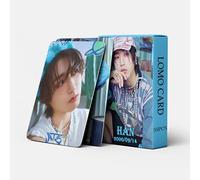 55pcs Stray Kids Photocards ATE Cards New Album Cards SKZ BangChan/Felix/ChangBin/HyunJin/Han/Lee Know/I.N Mini Merch Photo Cards StrayKids Poster Cards para aficionados (HAN)