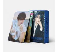 55pcs Stray Kids Photocards ATE Cards New Album Cards SKZ BangChan/Felix/ChangBin/HyunJin/Han/Lee Know/I.N Mini Merch Photo Cards StrayKids Poster Cards para aficionados (ChangBin)