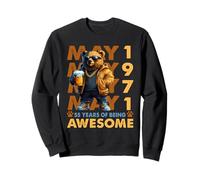 55th Birthday Bear Beer May 1971 Vintage 55 Years Old Sudadera