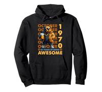 55th Birthday Bear Legends October 1970 55 Years Old Mens Sudadera con Capucha